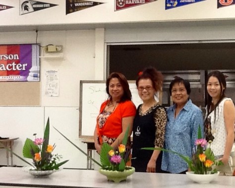 Finished art projects. Happy students and teacher.